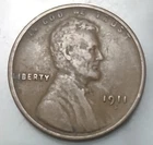 1911 s Lincoln Wheat Penny Semi Key Date VF