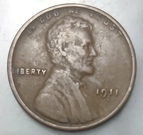 1911 s Lincoln Wheat Penny Semi Key Date VF
