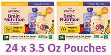 Little Brainiac Variety Breakfast Blend Organic Fruit Oat Toddler 24 pouches