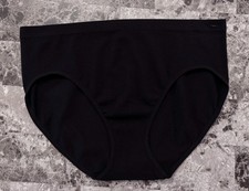 NWOT GAP BODY BLACK RIBBED STRIPE LOGO HARDWARE STRETCH SEAMLESS BRIEF PANTIES