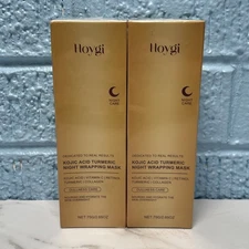 2 Pack Kojic Acid Turmeric Collagen Night Wrapping Mask, Overnight Mask