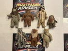 Vintage EWOK ARMY BUILDER Lot (7) Star Wars Figures Wicket Paploo Romba Lumat