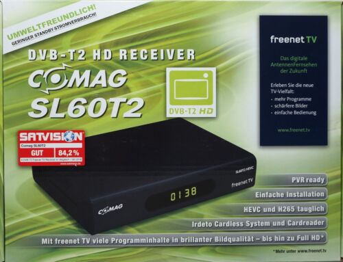 Receiver Comag SL60T2 DVB-T2 Freenet  1080p schwarz - Bild 1 von 3