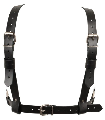 Leder Brust-Geschirr Harness BDSM Erotik Bondage Riemen Fetisch BH Schwarz - Bild 5 von 7