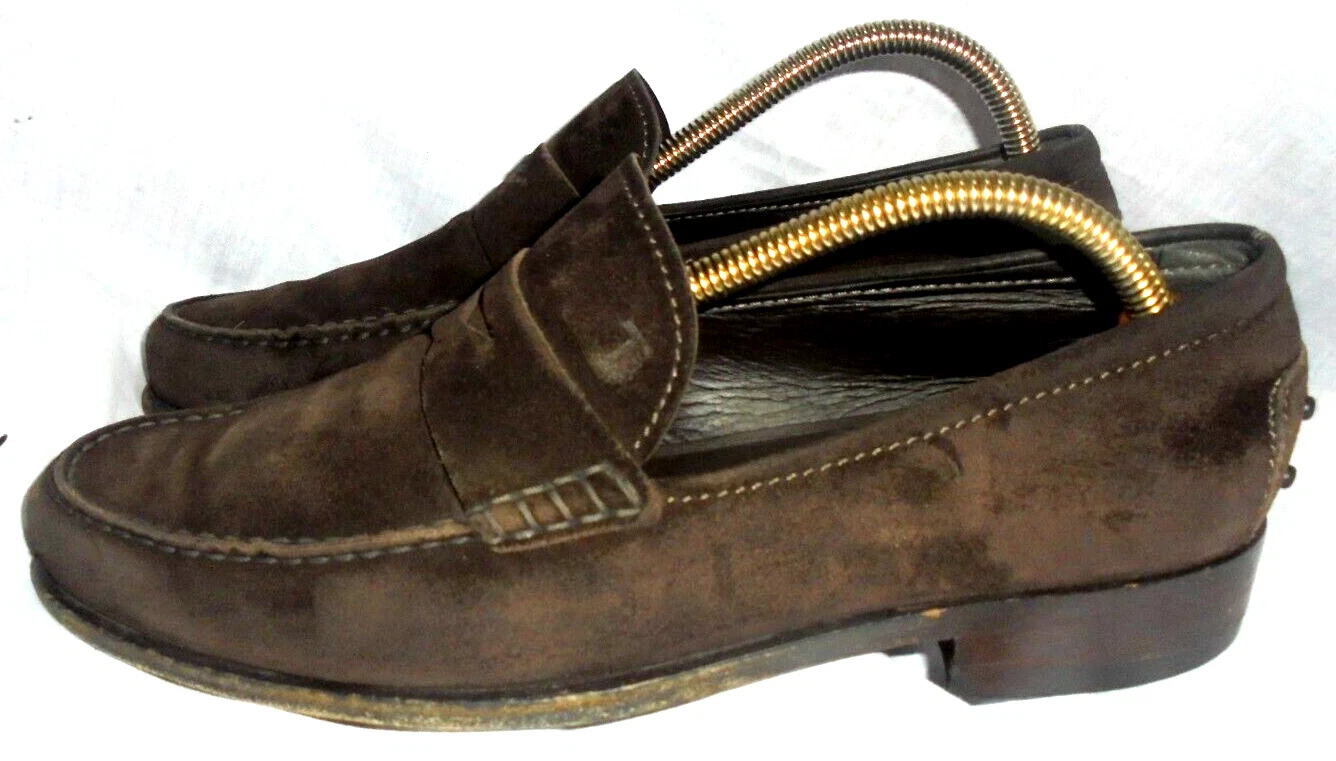 TOD’S TOD'S SCARPE MOCASSINO SLIP ON UOMO PELLE MARRONE TAGLIA UK 7 EU 41 OTTIME CONDIZIONI