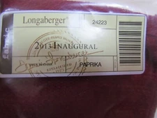 Longaberger 2013 Inaugural Basket Paprika Liner  #24223 ~ MIP!
