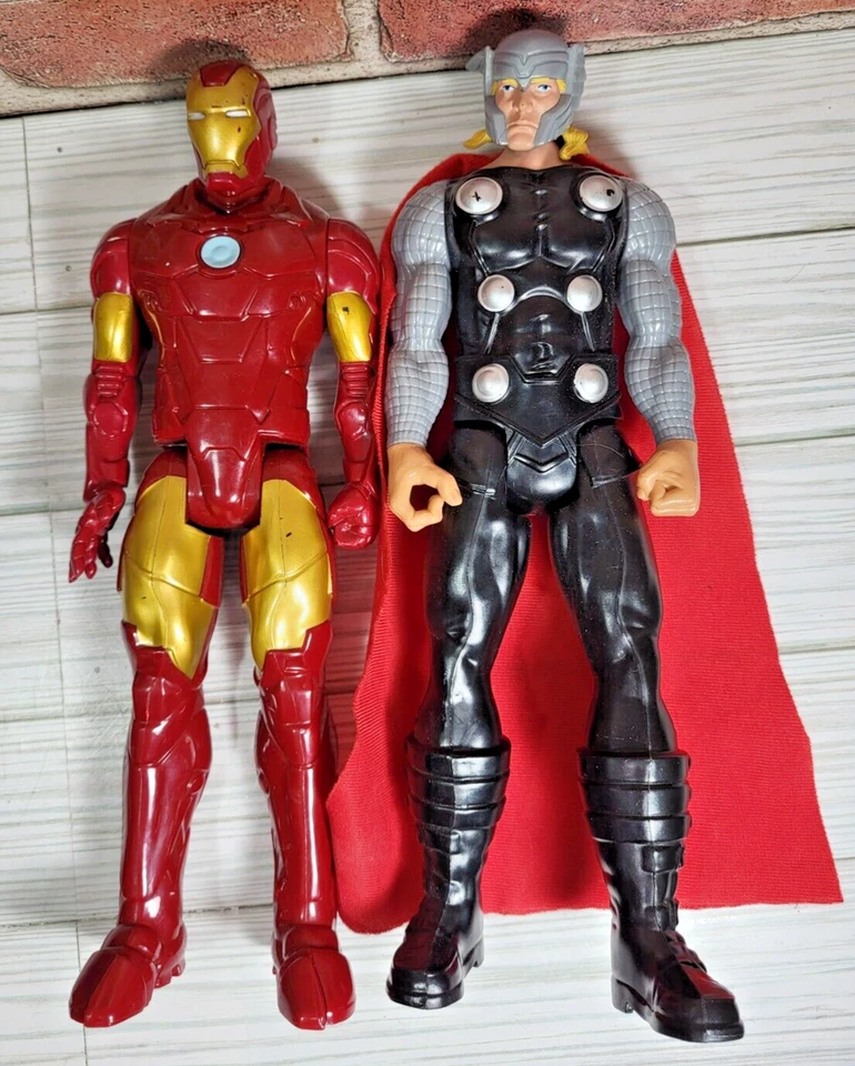 Lote de 7 figuras de acción Marvel de 12 pulgadas Iron Man Capitán América Thor Spiderman Foto 2 de 4