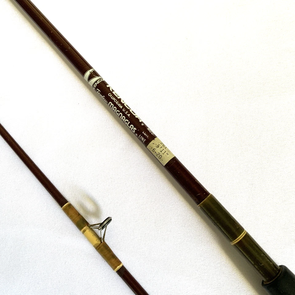 Kencor 261 Tenlew Magnaglas 5’11” Two Sections 6-20Lb Casting Fishing Rod USA - Изображение 3 из 4