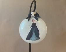 Handmade Disney Frozen  Anna  4  Glass Disk Christmas Ornament Made In USA, New 