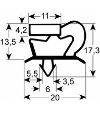 GUARNIZIONE AD INCASTRO 655x415 mm IRINOX Abbattitore di temperatura A5MA