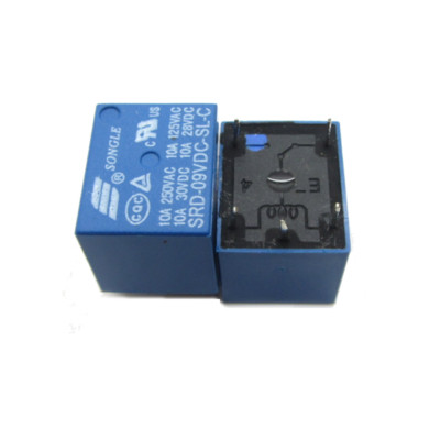 10×Coil DC9V Power Relay 10A SPDT NO+NC PCB Mounting Type 5-Pins SRD-09VDC-SL-C 