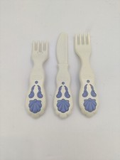 3x Vintage Little Tikes Victorian Silverware Dinner Salad Forks Knife