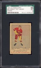 1951-52 Parkhurst #56 Ted Lindsay HOF Rookie Card -- SGC 9 MINT!