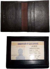 Lot of 2 Leather business card credit card case ID ATM wallet Card carrier new