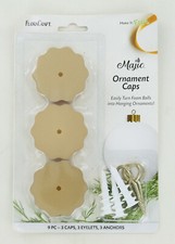 New Flora Craft Majic Ornament Caps - Gold - foam balls into hanging ornaments