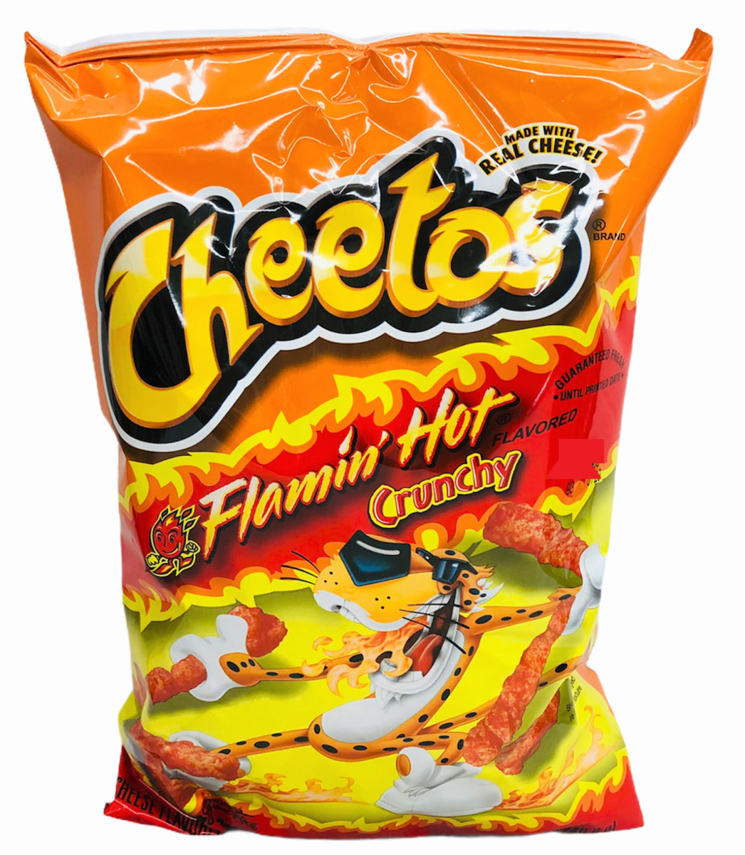 Cheetos Crunchy Cheese Flavored Snacks Flamin' Hot Flavored, 8.5 Oz.