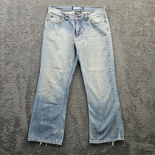 Anchor Blue Jeans Boot Cut Vintage Y2K 2000 100% Cotton 32x30 (real 33x28) Faded