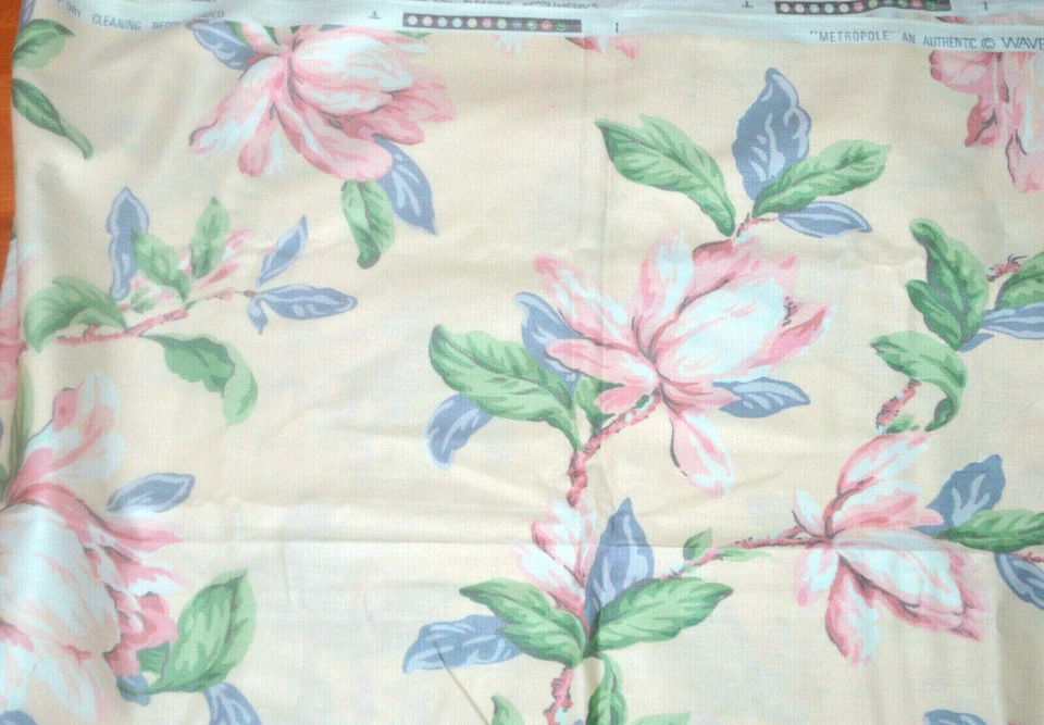 TELA WAVERLY Metropole Florals All That Jazz Malva Azul Rosa 2 1/3 yardas x 54" con Foto 2 de 4
