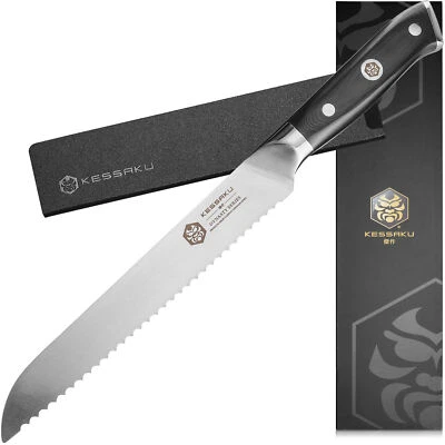 Kessaku 8" Serrated Bread Knife - Dynasty Series - German Stainless Steel
