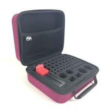 Flipo Battery Storage Case  Tester - Holds 60 Batteries - Raspberry Pink