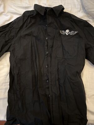 Harley Davidson - No Power No Glory Button Down Shirt - Size Mens Medium