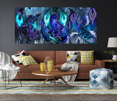 3D Lila Drache C4154 Wandaufkleber Fototapeten Tapete Ruth Thompson Vera
