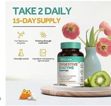  Digestive Enzyme Complex 1050 mg, Probiotics  Prebiotics Full-Spectrum