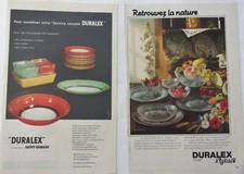 2 publicites  DURALEX  SAINT GOBAIN       ANNEES 60/70   M 1519