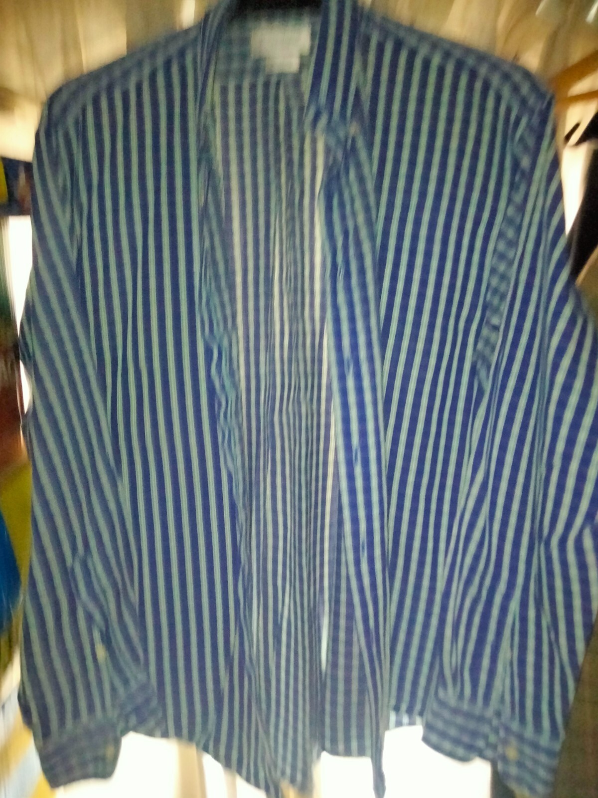 Camicia a maniche lunghe ysl yves saint laurent blu cotone