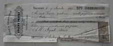 Effet de commerce vins  spiritueux Eugène PRIVAT 7.11.1885 timbre fiscal 15c MIC