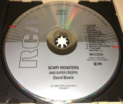 David Bowie Scary Monsters and Super Creeps CD RCA Germany PD83647