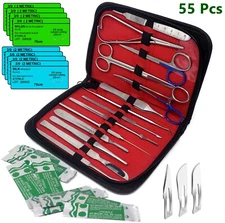Surgical Suture Practice Kit First Aid Training Medical Trauma Survival Pack-55