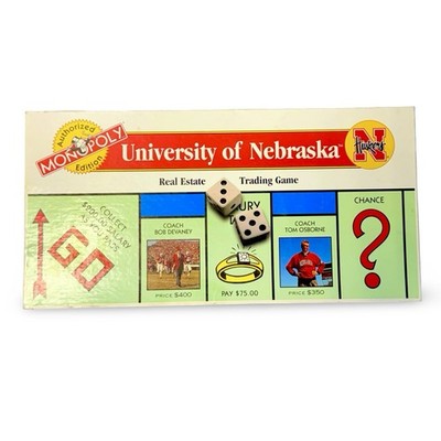 1997 Nebraska Huskers Monopoly Game USAopoly Complete Memorial Stadium Edition