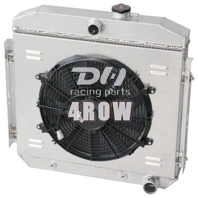 4 Row Radiator&Shroud&Fan For 55-57 Chevy Bel Air Del Ray Nomad 150 210 3.8-4.6L