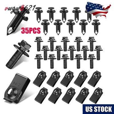 For Honda Body Bolts + U-nut Clips M6 Engine Cover Undertray Splash Shield Guard
