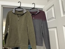 Men's Tasso Elba Quarter Zips Size M 2 Sweaters 