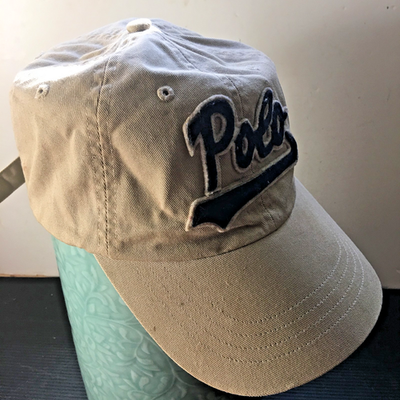 Polo by Ralph Lauren Khaki Baseball Cap with Navy Polo Emblem Nwt Polo Ralph Lauren Khaki/Navy Crest Adjustable Hat  main image 2
