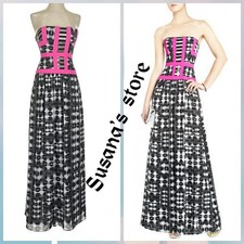 NWT BCBG MAXAZRIA SIZE 0 Gracelyn Strapless Printed Maxi Dress