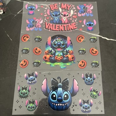 Disney Cup Wrap  16oz UV DTF Cup Wrap Transfer Sticker stitch 