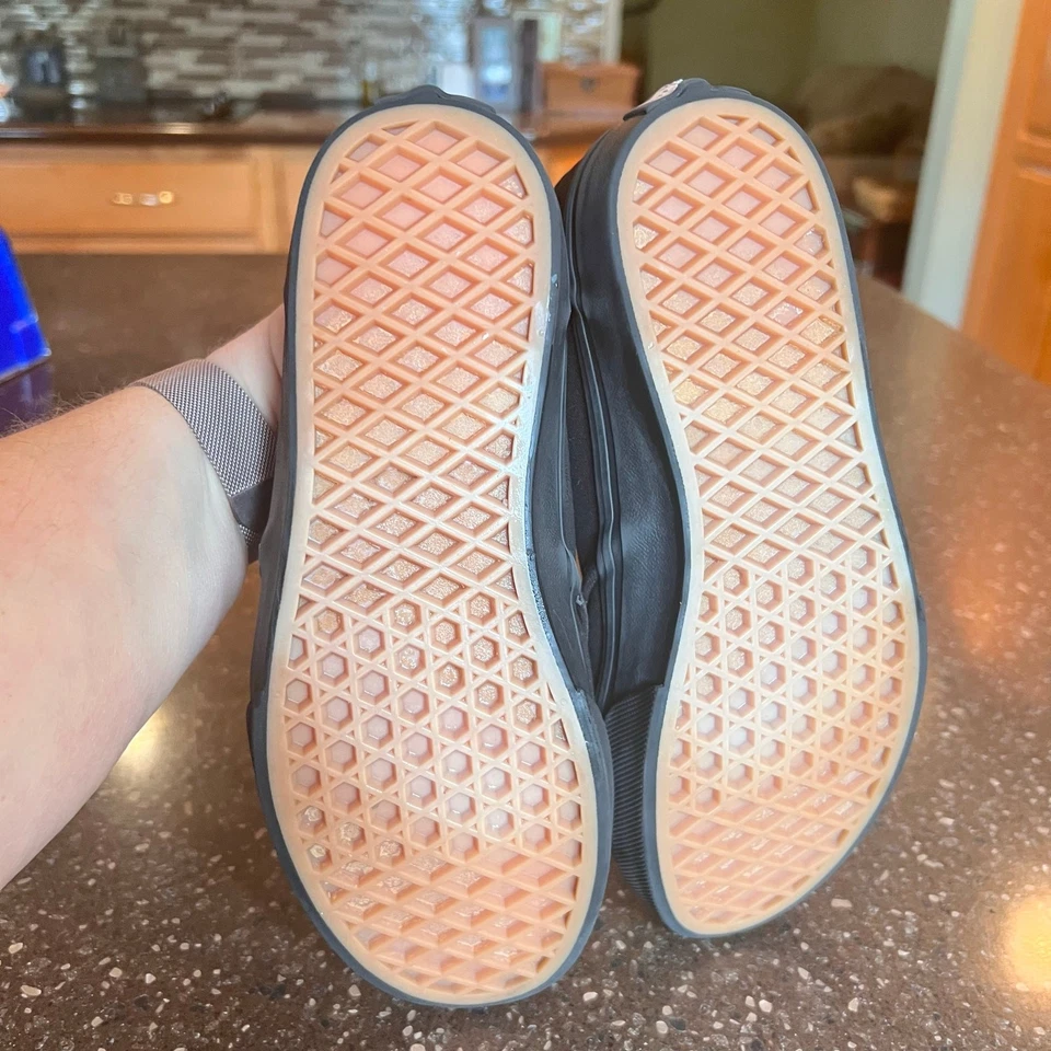 Vans Off The Wall Zapatillas Tenis Negras Juveniles Talla 4 Niños Niñas Low Top School Foto 4 de 4