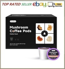 Chaism Mushroom Coffee Pods 12 K Cups Focus Energy Boost Sugar-Free