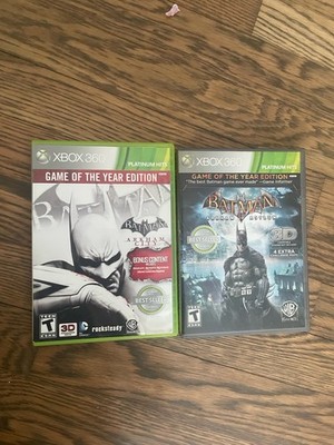 Batman Arkham City + Asylum Microsoft Xbox 360, 2012) GOTY Editions