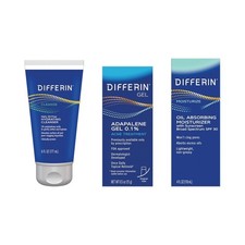 Differin Skincare Kit with Acne Treatments for Face, 3-Step Regimen with...