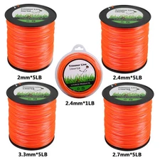 5LB Square Nylon Trimmer Line Commercial Grade Replacement Line .080"–.130"Sizes