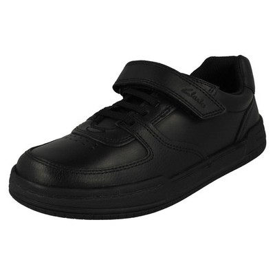 Jungen Clarks Leder Elegante Freizeit Hook & Loop Schulschuhe 'Fawn Lay'