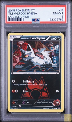 Team Magma's Poochyena graded PSA 8 for sale on eBay