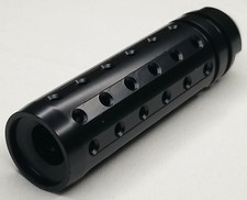 1/2x28 Linear Compensator Muzzle Brake Black Steel 3.5" 1/2x28 Female Thread