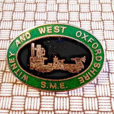 S.M.E. Witney & West Oxfordshire Engineering Enamel Brooch Pin Badge 36mm x 25mm