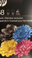 HP 68 2 Black  Tri-Color Ink Cartridge 3 Pack Combo A73VTBN Exp 6/2026