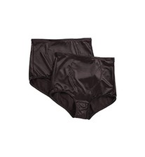 Bali Women's Firm Control Tummy Panel Brief 2-pack Black 3XL
